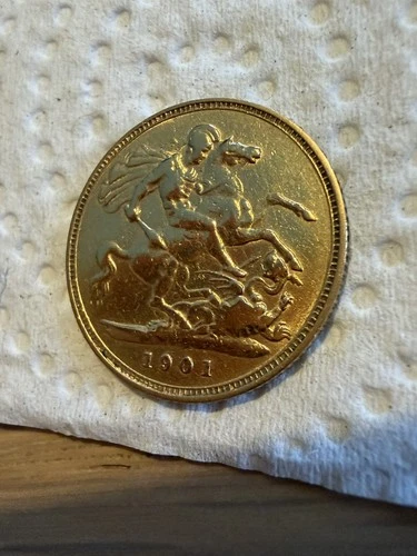 1901 Victoria Gold Half Sovereign — photo from the most recent tracked eBay sale