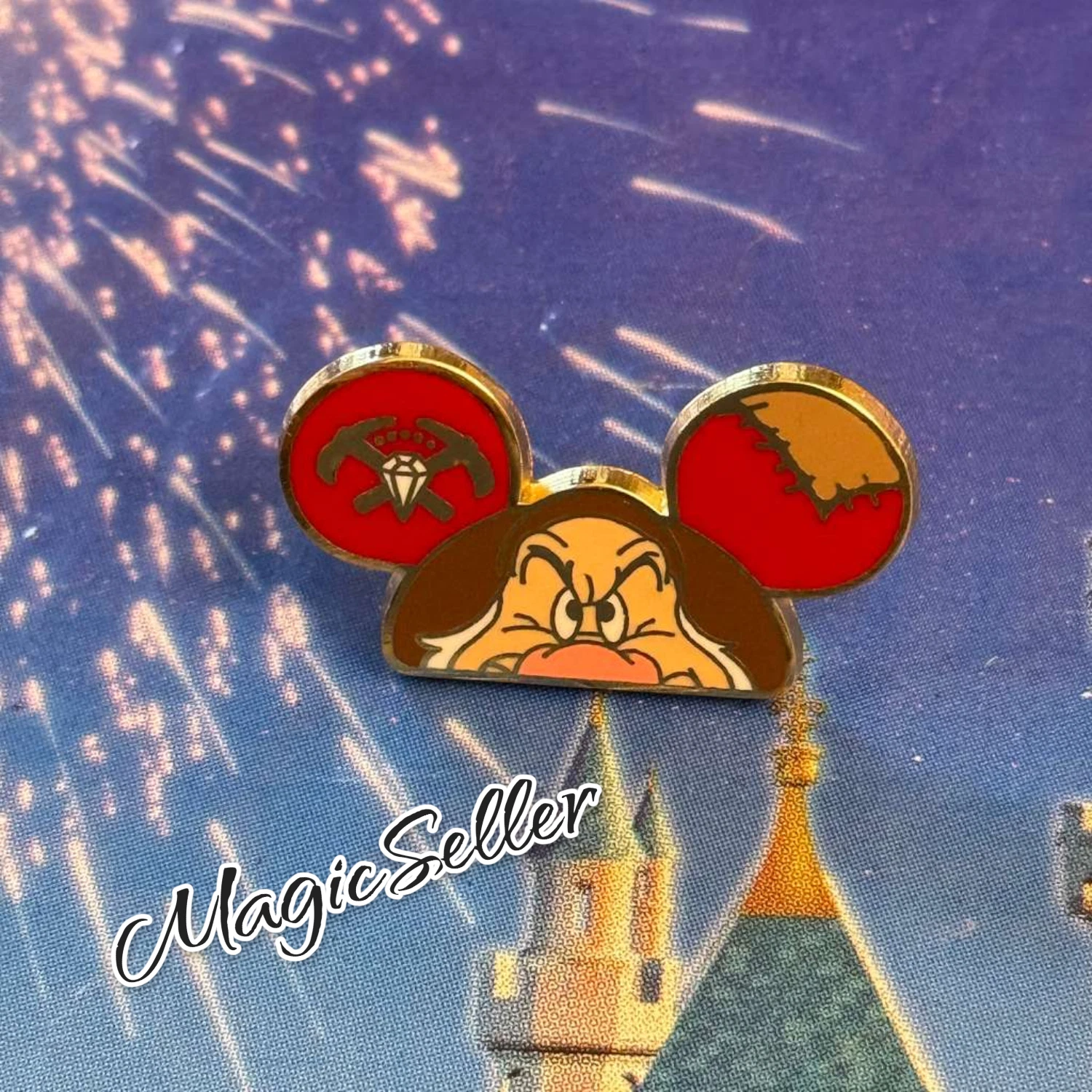 Disney Trading Pin Grumpy Snow White And The Seven Dwarves Ear Hat
