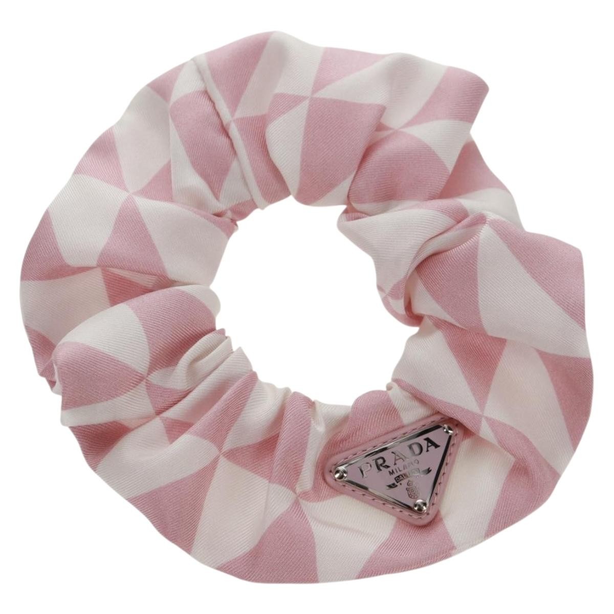 PRADA Shush Hair Tie Silk Pink Auth 159612M | eBay