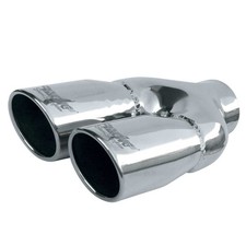 Simoni Exhaust Tail Pipe Trim (TRX18) - Weld-On, 2 x 70mm Twin Slash Cut