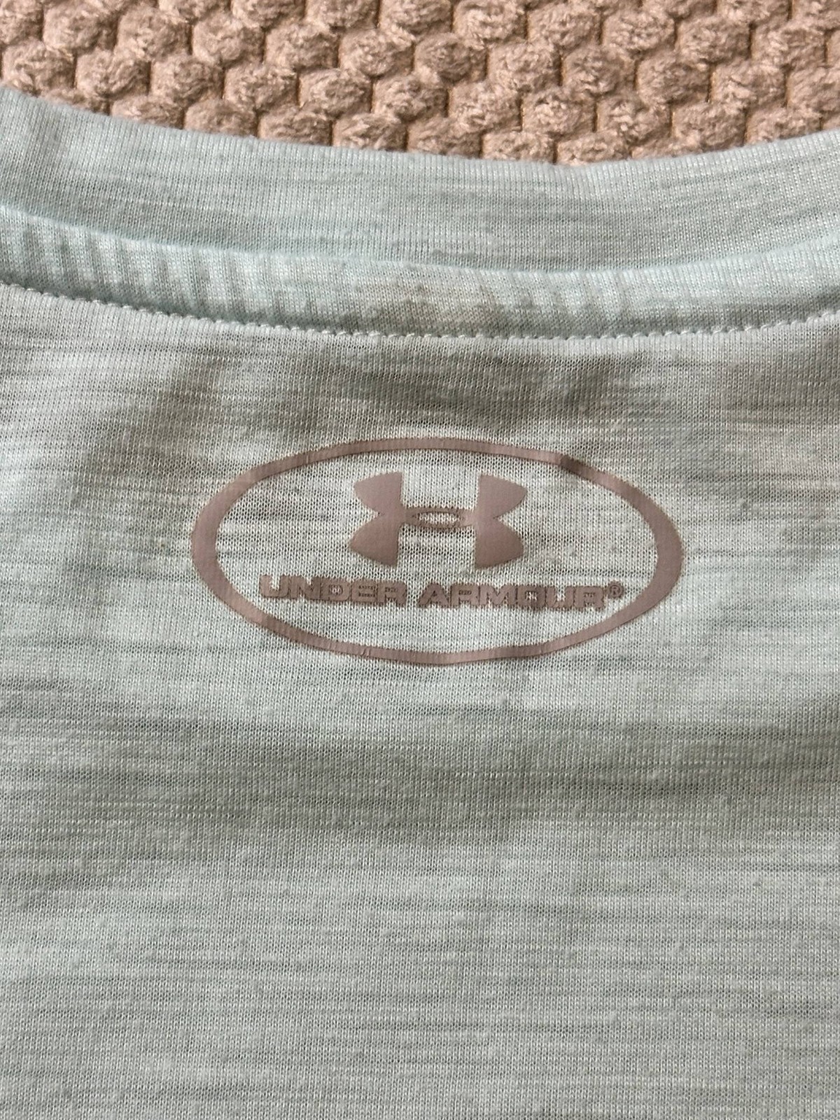 Underarmour Ladies Short Sleeve Crew Neck Size Small Mint Green image 4