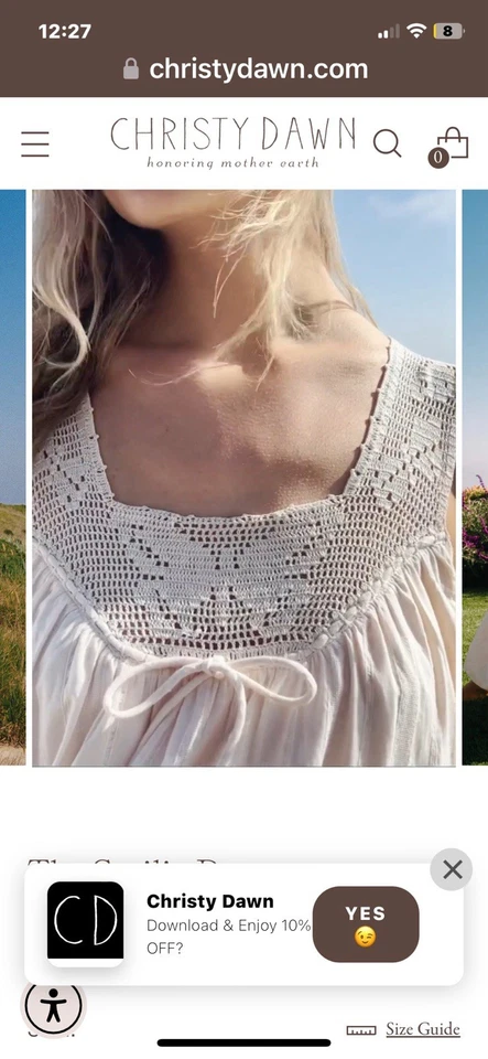 Precioso vestido Christy Dawn 'Cecille' en Perla - un precioso tono rosa pálido. XL Foto 3 de 4