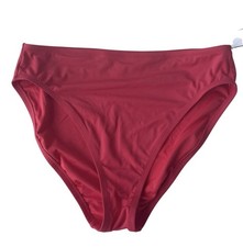 GAP Red Orange Bikini Bottom High Rise Woman's Size Large New