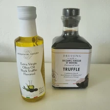 Black Truffle Olive Oil  & Balsamic Vinegar with Truffle Dressing, Made in Italy