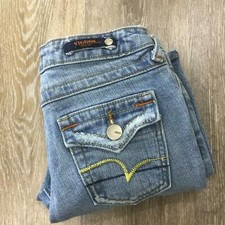 VIGOSS Low Rise Straight Leg Medium Wash Blue Denim Jeans Girl's Size 12