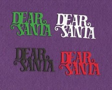 DEAR SANTA Christmas die cuts scrapbook cards