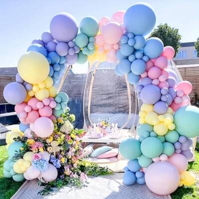 Baby Shower Luftballons 100 x Pastell Makronen Luftballons 5'' ZOLL kleine Mini BALLONS