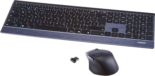 Rapoo 9500M Wireless Multi-Mode Deskset Keyboard & Mouse black QWERTZ DEU