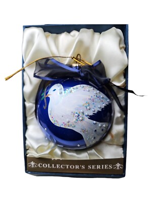 Large Beaded Peace Dove Christmas Ornament~Natalie Nelson Collectors Series 2005
