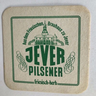 Bierdeckel    Jever Pilsener    '' Deutschland '' Fregatte geb. 1818 in Chittagong