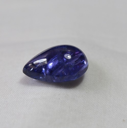 13.8 Carat Natural Blue Tanzanite Pear Shape Cabochon 18.1x12.4x7.6 MM - Picture 10 of 10