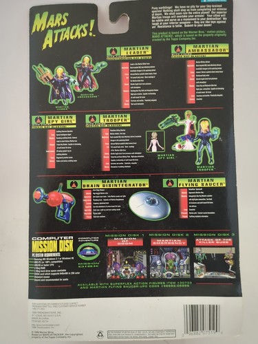 New 1996 Trendmasters Mars Attack Martin Trooper w/ Firing Proton Ray Blaster - Picture 6 of 12