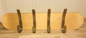 Pottery Barn Skateboard Wall Mount Hooks Coat Hat Rack Hanger