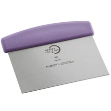 Mercer Culinary Millennia 6" x 5" Dough Cutter / Scraper With Purple Handle