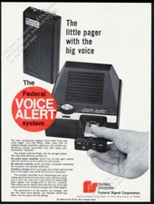 1976 Federal Signal Voice Alert fire fighter pager photo vintage trade print ad