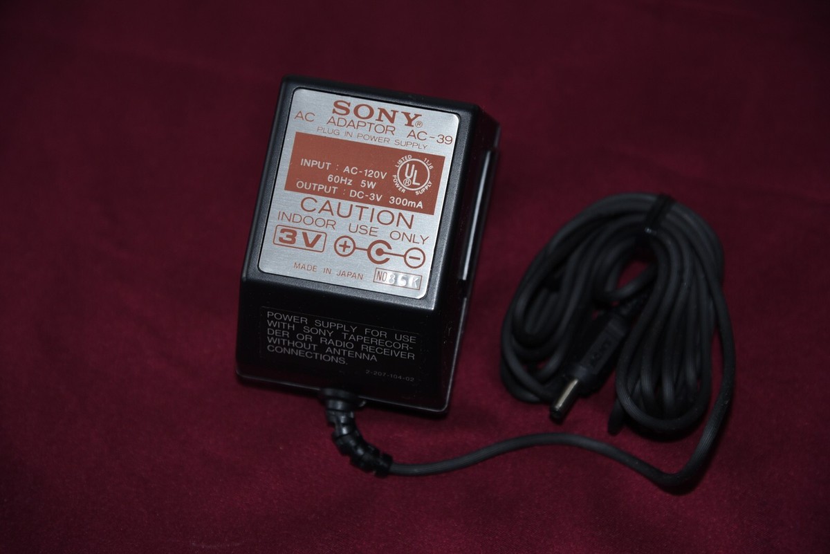 AC Adapter For Sony WM-DD WM-DD100 WM-DC2 Walkman Cassette Players