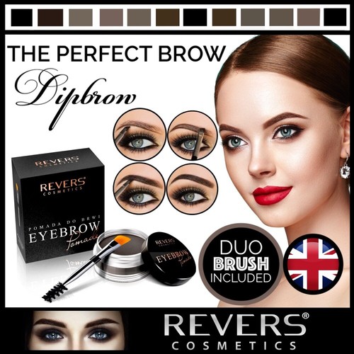 Dipbrow EYEBROW POMADE Eye Brow Makeup & DUO BRUSH Long Lasting Shaping
