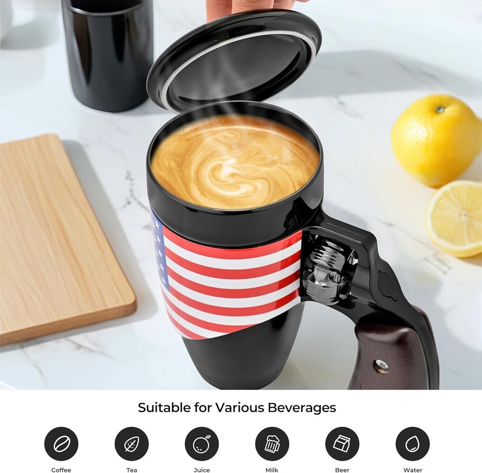 Revolver Tea Cup Revolver Coffee Mug w/Lid Unique Ceramic Coffee Cup Comfortable Grip ...