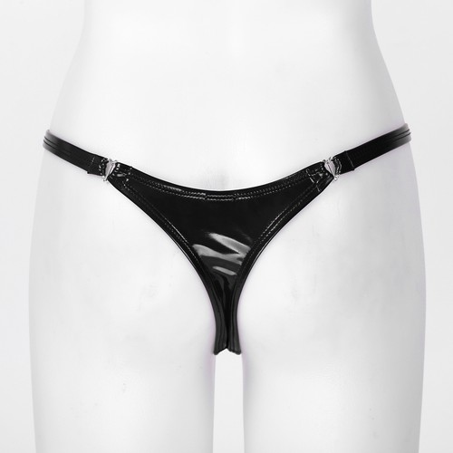Womens Sexy PVC Leather Briefs Bikini G-string Thongs Mirror Emulsion Panties - Picture 17 of 61