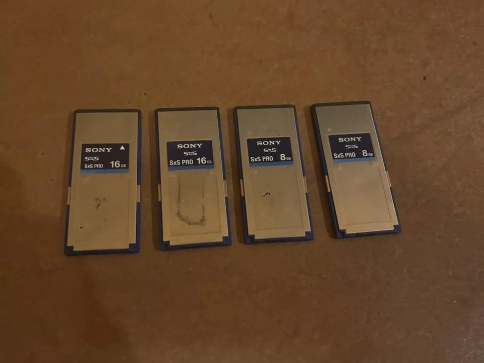 Sony SxS Pro Memory Cards- Lot Of 4 (2) 8 Gig (2) 16 Gig Cleaned, Tested - Image 3 of 3