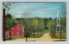 Sturbridge MA-Massachusetts, Old Sturbridge Village, Saltbox, Vintage Postcard