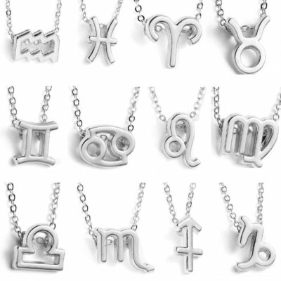 Sternzeichen kleiner Anhänger mit Kette Zodiac Sternbilder Tierkreiszeichen NEU