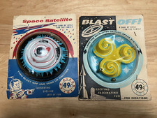 2 giochi vintage anni 50 Space Satellite & Blast Off di Aldon Spaceman Skill