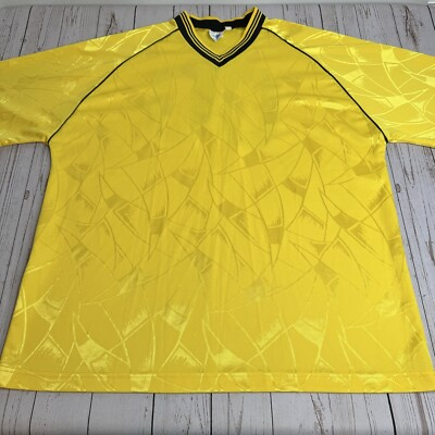#ad Vintage High 5 Sportswear Soccer Goalie Jersey Mens XL Yellow Black #00 $25.68