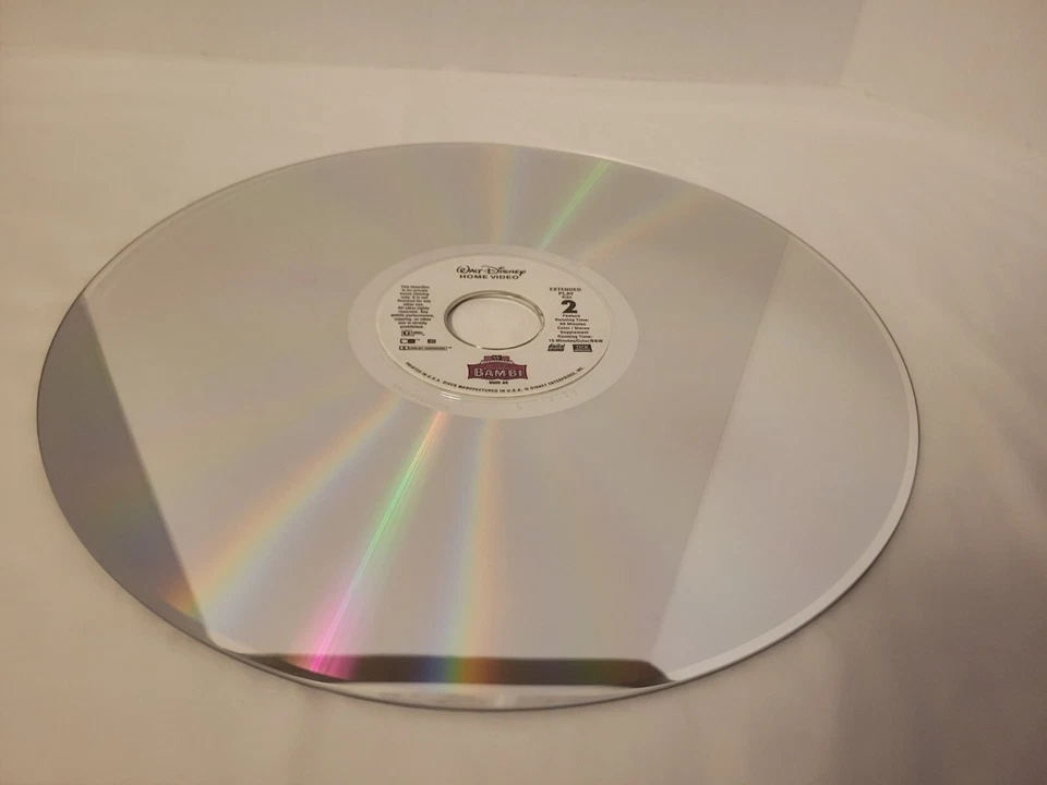 "Bambi" Stereo 55th Anniversary Laserdisc LD - Walt Disney Masterpiece Animated Foto 4 de 4