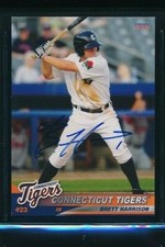 2012 Choice #18 Brett Harrison Connecticut Tigers Signed Autograph (OO41) SWSW