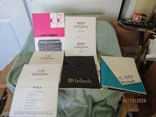 Vintage McIntosh HiFi Owners Manual Lot Schematics  Glossy Photos Literature