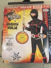 Shadow Ninja Halloween Costume Med 8-10 Child Size