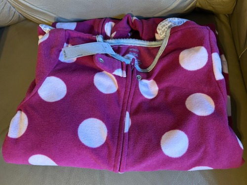 Carters Girls Owl Cozy Soft Winter One Piece Sleeper Pajamas Pink 5T NEW - Picture 7 of 8