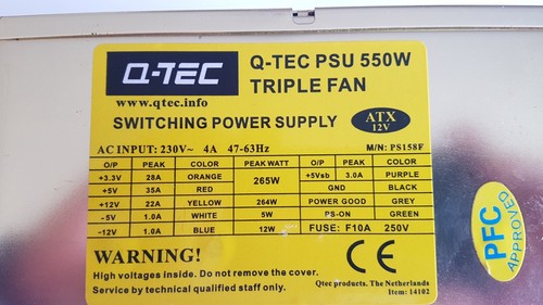 PC Netzteil 550 Watt ATX