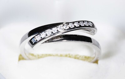 Bague En Argent 925 Avec Zircons - Taille 54, Référence 307579, Neuf Sans écrin