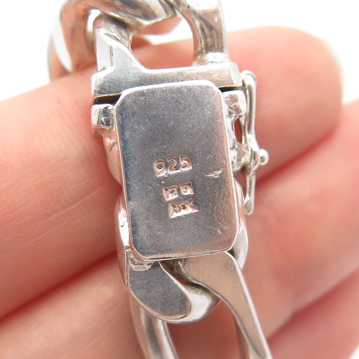 925 Sterling Silver Vintage Mexico Heavy Figaro Link