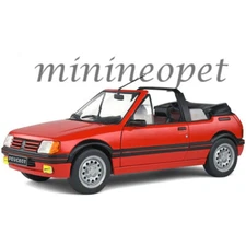 SOLIDO S1806201 1989 PEUGEOT 205 CTI MK1 CABRIOLET 1/18 DIECAST MODEL CAR RED