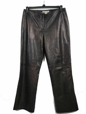 Vintage VAKKO New York women's black leather pants Size 14