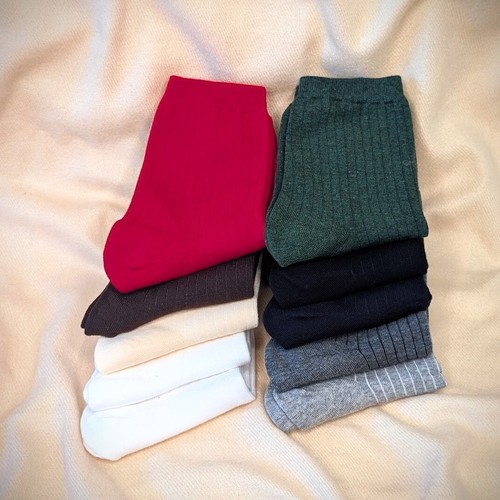 Damensocken Baumwolle Rippmuster mit 10 Paar verschiedenen Farben MADE IN KOREA - Bild 2 von 12