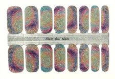 Marble Sparkle Nail Polish Strips / Nail Wraps / Nail Stickers