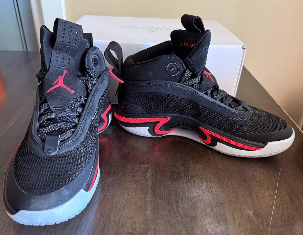 Nike Air Jordan 36 Black Infrared 23 Mens US 7 EUR 40 Black / Red