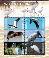 Grenadines 2019 - Wood Stork Birds - Sheet of 6 stamps - Scott #3023 - MNH