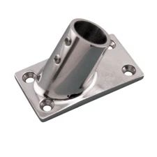 STAINLESS RECTANGULAR BASE, BOAT HARDWARE, BIMINI HARDWARE 7/8" 60 DEG, 316 SS