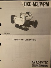 1985 ORIGINAL SONY SERVICE MANUAL MODEL DXC-M...