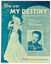 You Are My Destiny by Baynes  Ralton Piano Vocal Sheet Music Harry Dawson