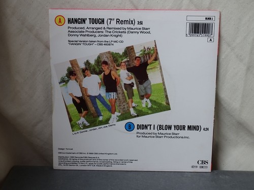 New Kids on the Block: Hangin' Tough Near Mint (vinyl) 7" - Picture 4 of 4