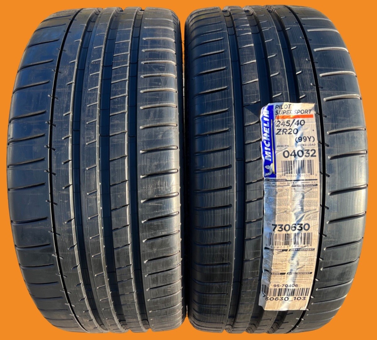Set of TWO BRAND NEW 245/40ZR20 (99Y) Michelin Pilot Super Sport