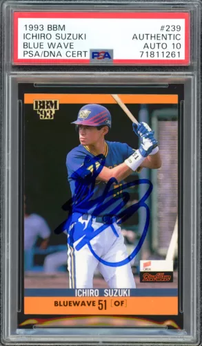Ichiro Suzuki 1993 BBM RC Gem 10 Auto Signed In Kanji PSA/DNA 71811261