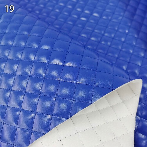 Luxury Quilted PU Leather Car Upholstery Fabric Diamond Argyle Sewing Material - Picture 30 of 32