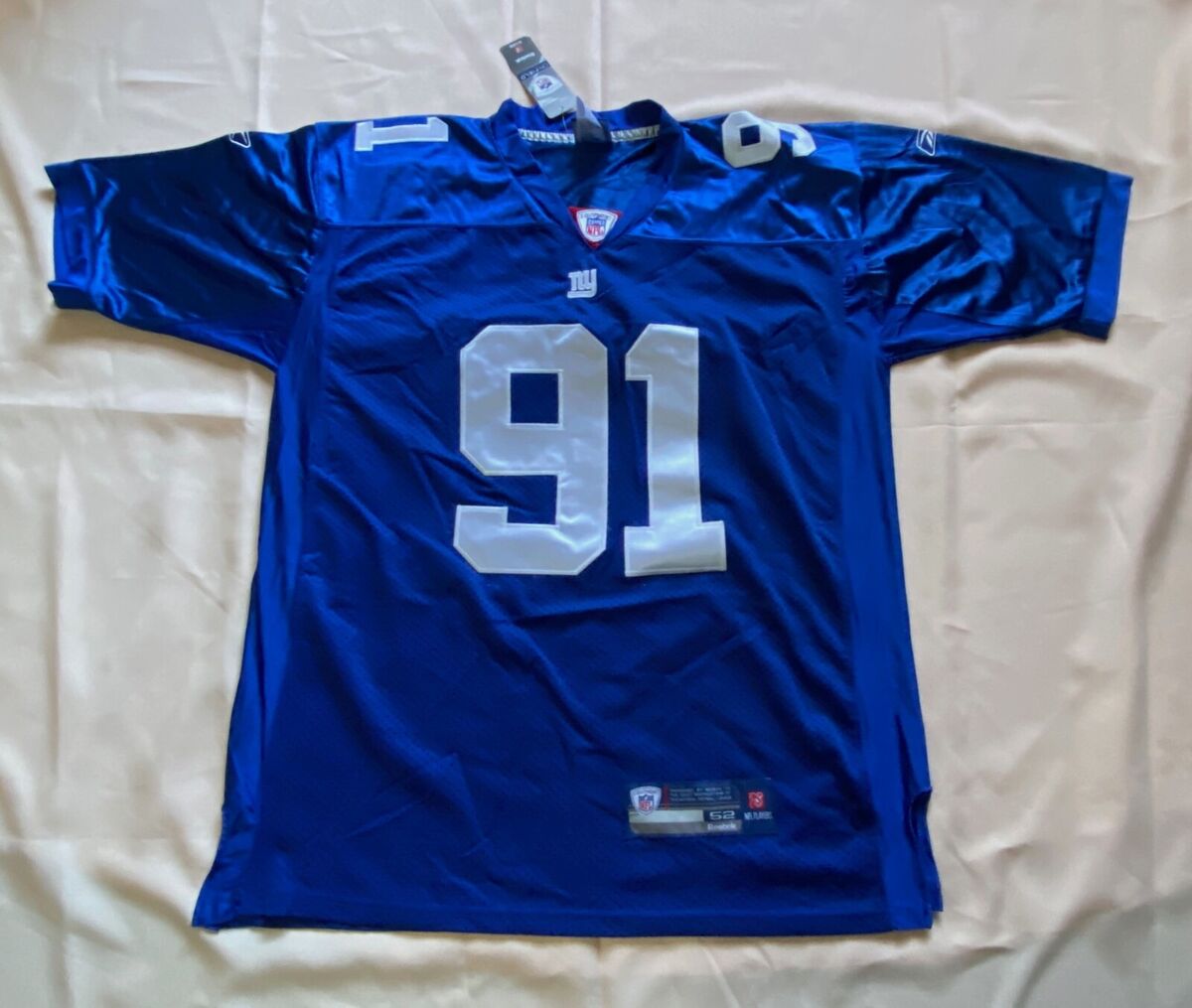 Vintage Reebok NFL New York Giants Justin Tuck #91 Jersey Size 52.